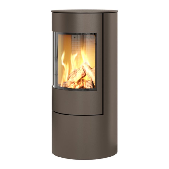 Rais Viva 100L Balanced Flue Gas Stove Mocha Metal Framed Door Solid Sides - Mocha