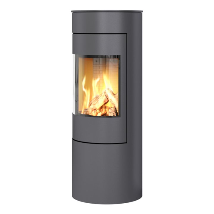 Rais Viva 120L Balanced Flue Gas Stove Platinum Metal Framed Door Solid Sides - Platinum