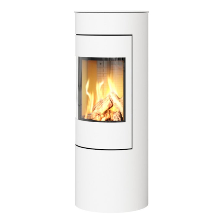 Rais Viva 120L Balanced Flue Gas Stove White Metal Framed Door Solid Sides - White