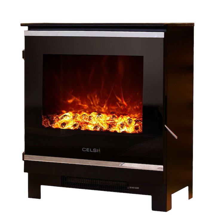 Celsi XD2 Electric Stove Black Black Glass Framed Door - Black