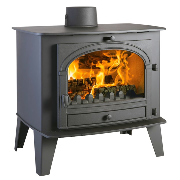 Parkray Consort 15 Multifuel Boiler Stove Black Single Door - Black