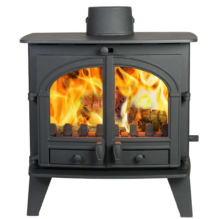 Parkray Consort 9 Multifuel Boiler Stove Black Double Doors - Black