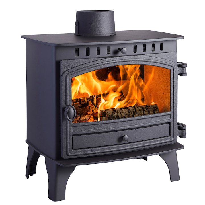 Hunter Herald 8 Wood Boiler Stove Black Single Door - Black
