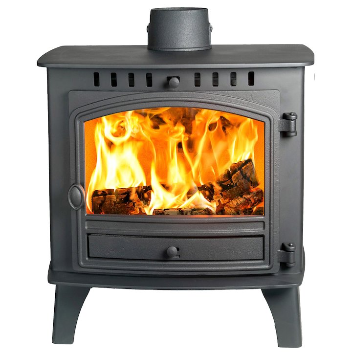 Hunter Herald 80b Wood Boiler Stove Black Single Door - Black