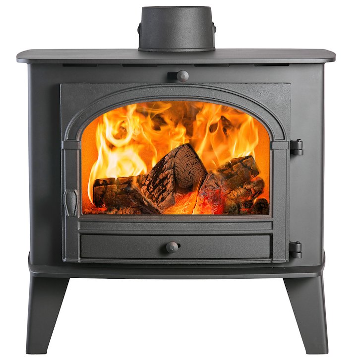 Parkray Consort 15 Wood Boiler Stove Black Single Door - Black