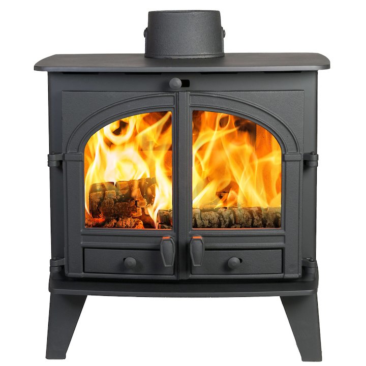 Parkray Consort 9 Wood Boiler Stove Black Double Doors - Black