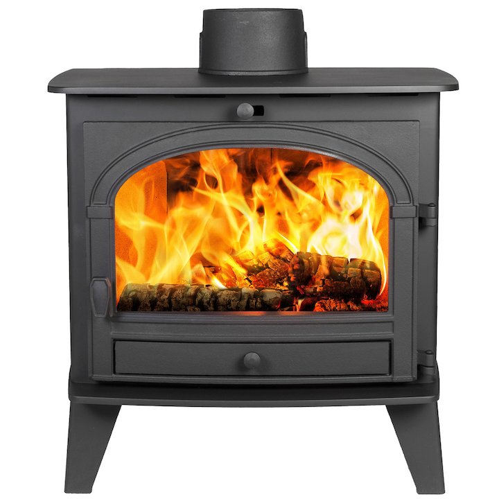 Parkray Consort 9 Wood Boiler Stove Black Single Door - Black