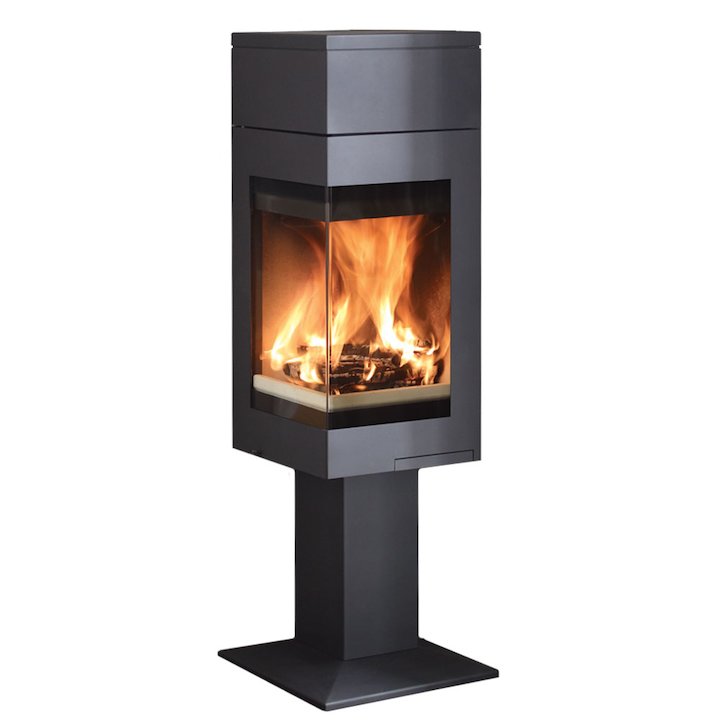 Nordpeis Quadro 1 Tall Wood Stove - Black