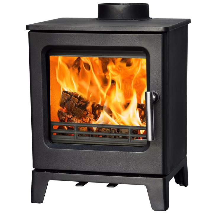 Eva UK Stream 4 Multifuel Defra Stove (Ecodesign 2022 ready) - Black
