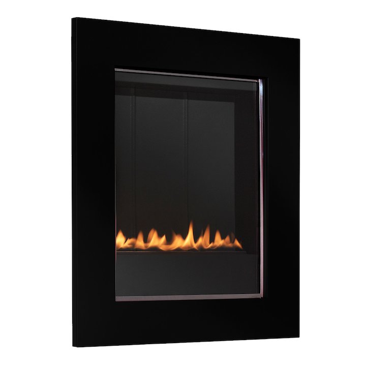 EkoFires 5010 Flueless Wall Mounted Gas Fire - Metallic Black
