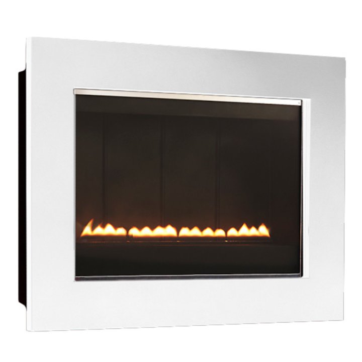 EkoFires 5050 Flueless Wall Mounted Gas Fire - Ivory
