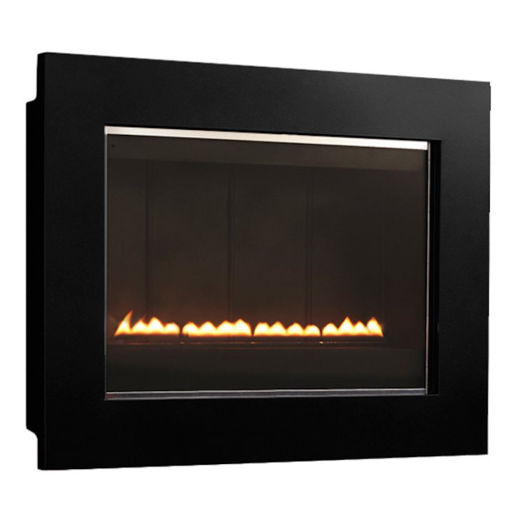 EkoFires 5050 Flueless Wall Mounted Gas Fire - Metallic Black