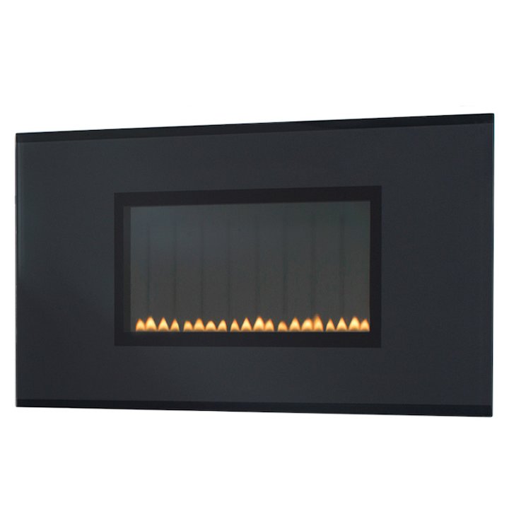 EkoFires 5070 Flueless Wall Mounted Gas Fire - Black
