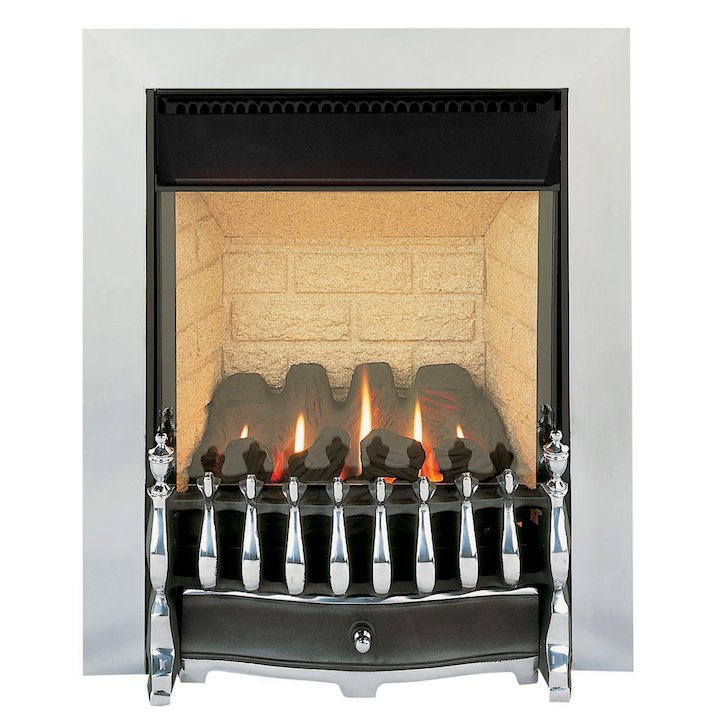 Burley Environ Flueless Inset Gas Fire - Aluminium