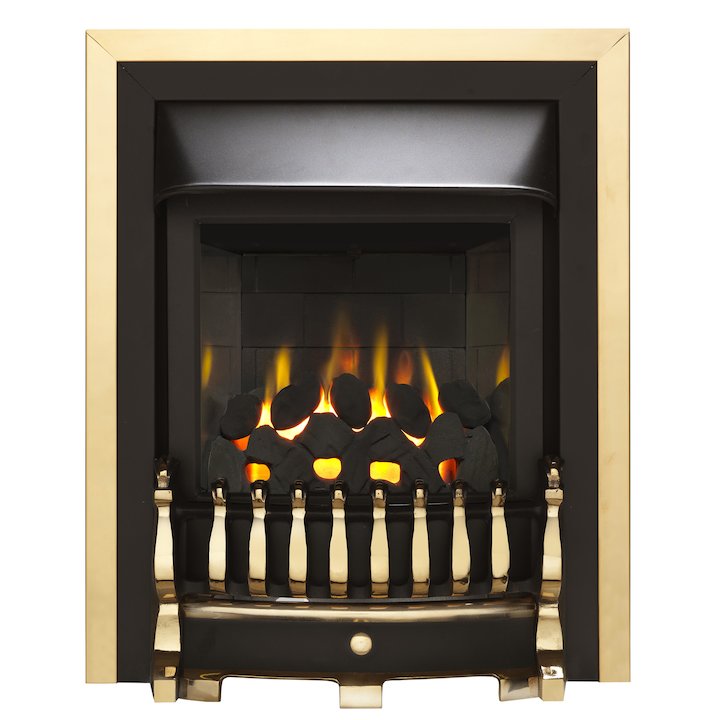 Valor Blenheim Homeflame HE Conventional Flue Inset Gas Fire - Brass