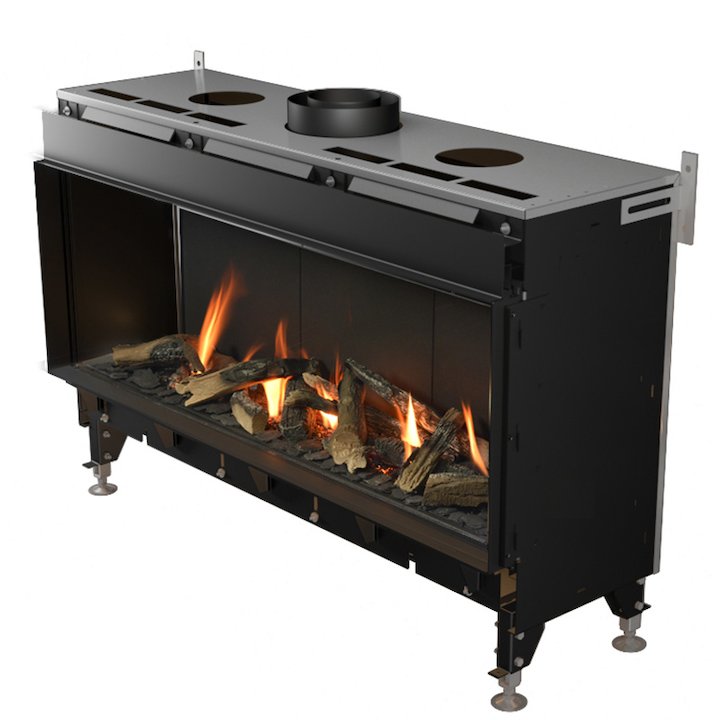 Planika Valentino 1000 Balanced Flue Gas Fire - Black