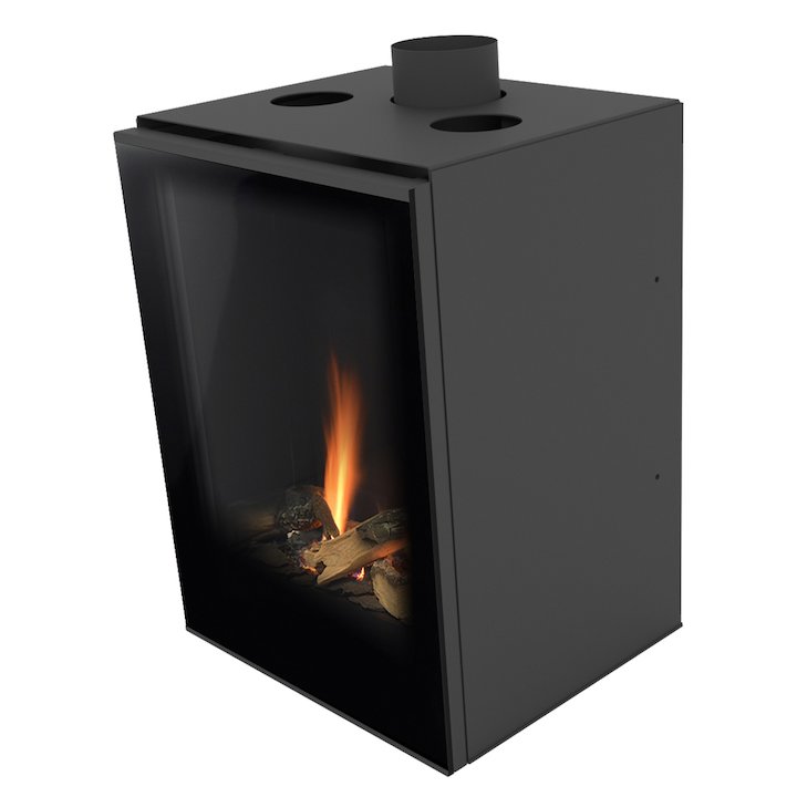 Planika Versal 400 Conventional Flue Gas Fire - Black
