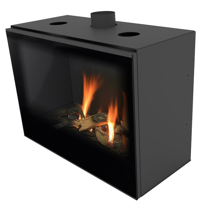 Planika Versal 750 Conventional Flue Gas Fire - Black