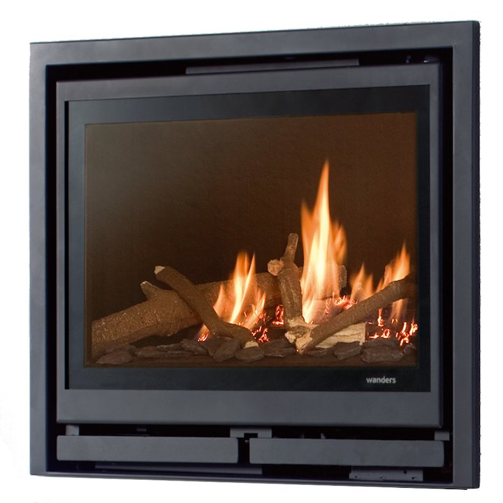 Wanders Square 60G Frontal Balanced Flue Gas Fire - Anthracite