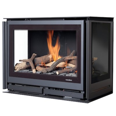 Wanders Square 60G Trilateral Balanced Flue Gas Fire - Three Sided