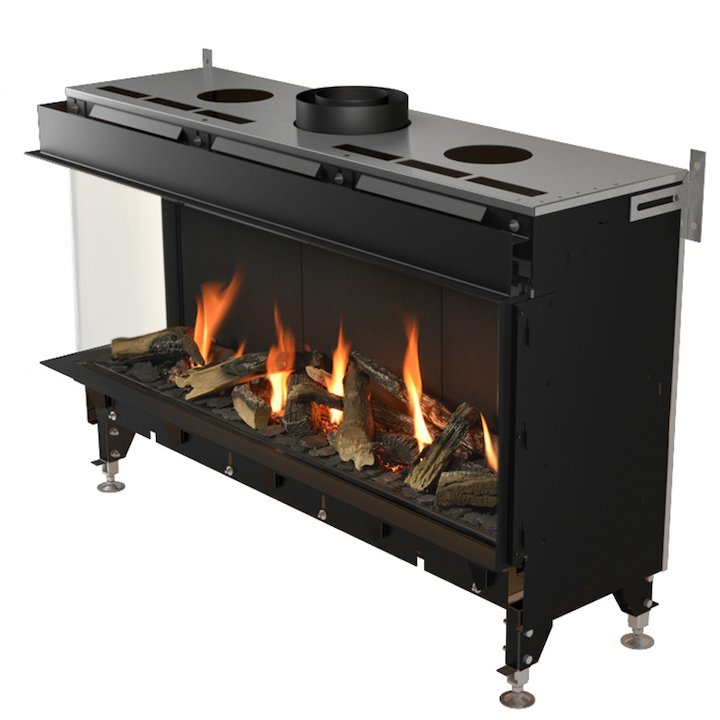 Planika Valentino 1300 Balanced Flue Built-In Gas Fire - Corner