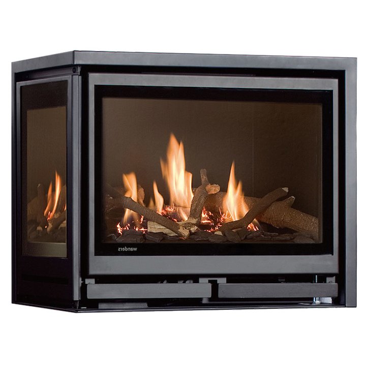 Wanders Square 60G Corner Balanced Flue Gas Fire - Corner