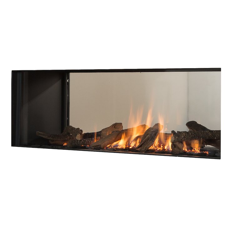 Wanders Koto Balanced Flue Built-In Gas Fire - Tunnel Black LPG - Black