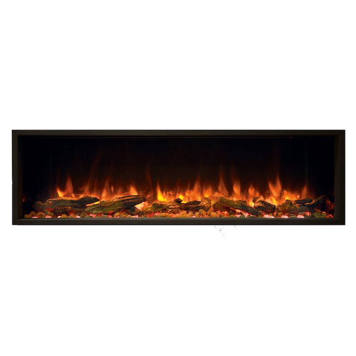 Gazco eReflex 135r Built-In Electric Fire - Frontal - Black