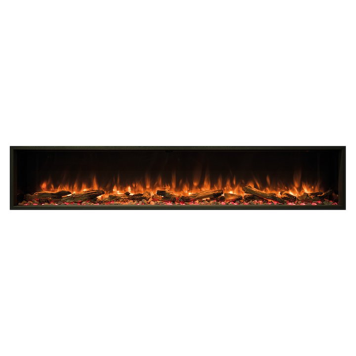 Gazco eReflex 195r Built-In Electric Fire - Frontal - Black