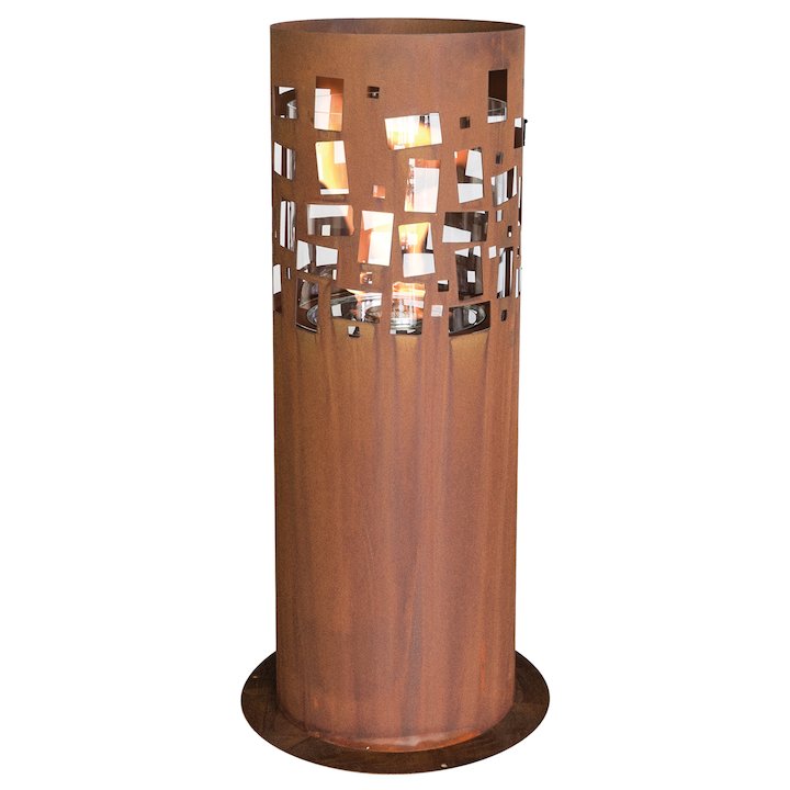 Planika Gustav Commerce Outdoor Bio-Ethanol Fire - Corten Steel