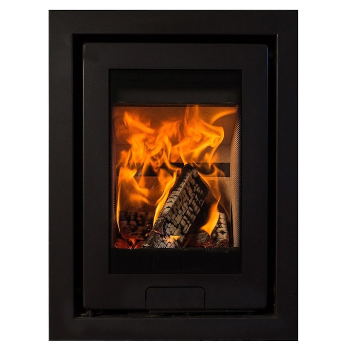 Di Lusso R4 Wood Cassette Fire Anthracite Four Sided Frame - Anthracite