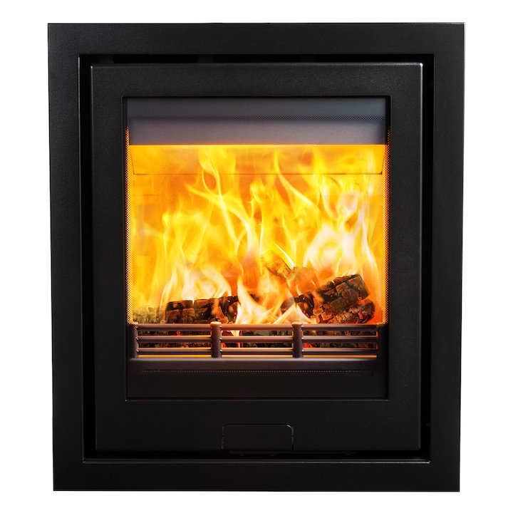 Di Lusso R5 Wood Cassette Fire Anthracite Four Sided Frame - Anthracite