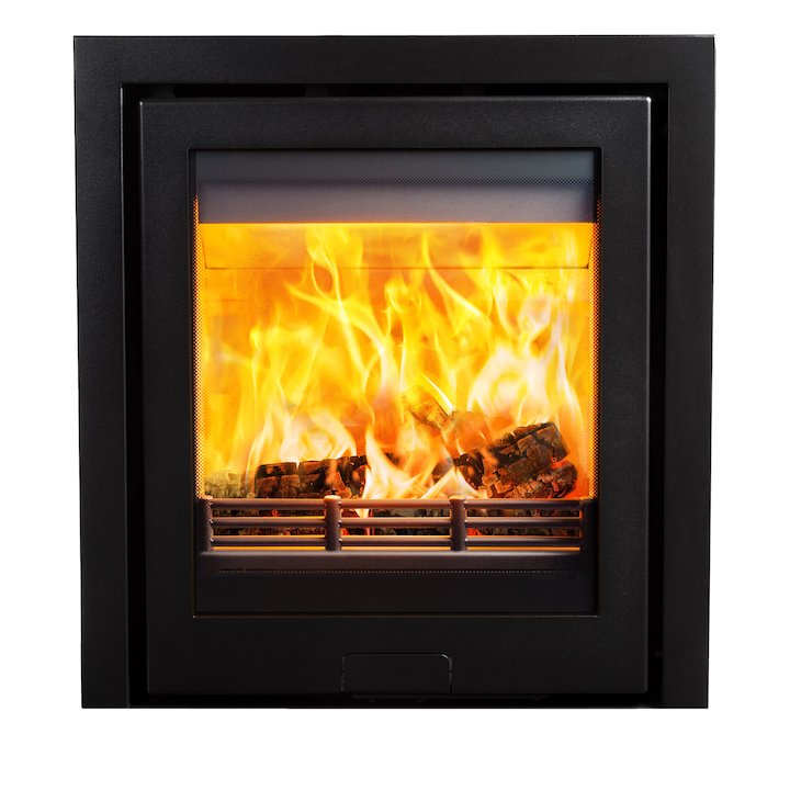 Di Lusso R5 Wood Cassette Fire Anthracite Three Sided Frame - Anthracite