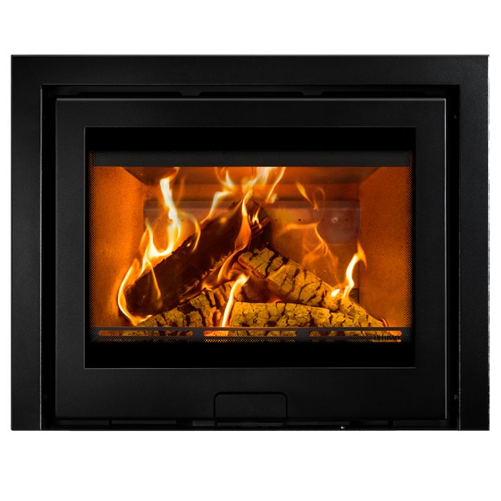 Di Lusso R6 Wood Cassette Fire Anthracite Three Sided Frame - Anthracite