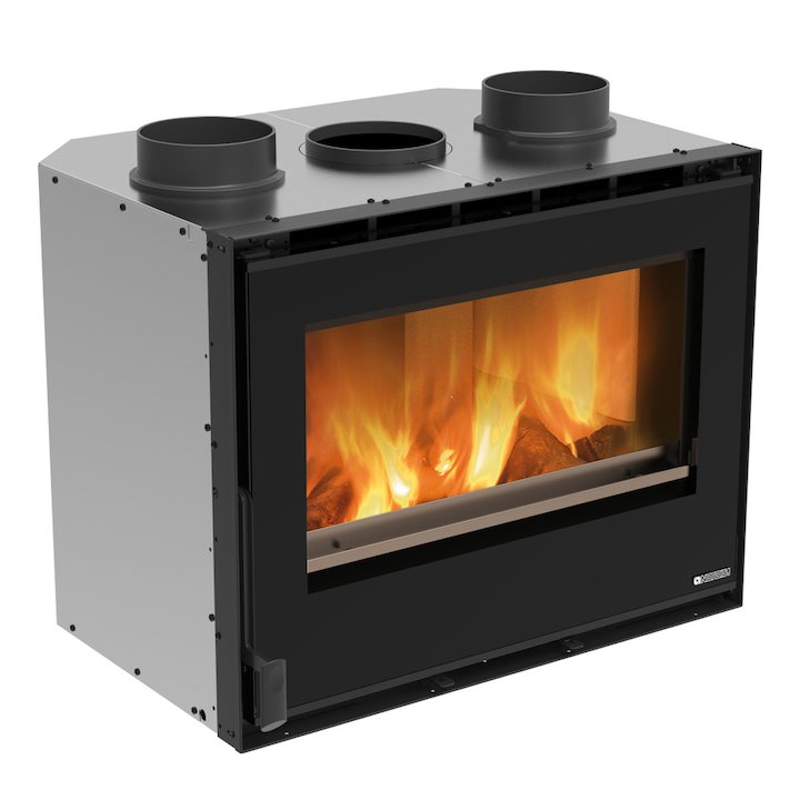 La Nordica Crystal 70 Wood Cassette Fire - Black Glass