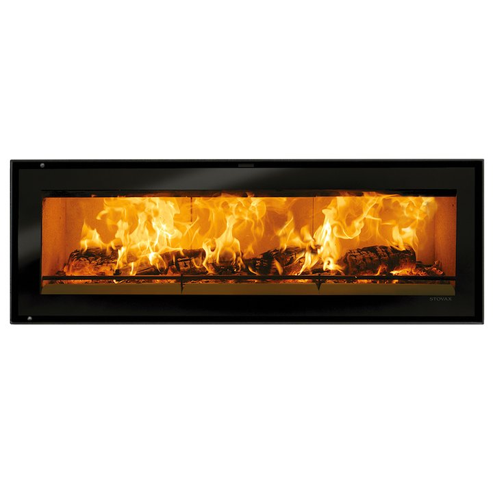 Riva Studio 3 Wood Cassette Fire Black Glass Frameless/Edge - Black Glass