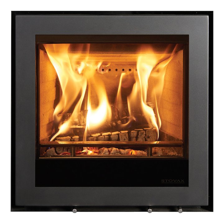 Stovax Elise 540 Wood Cassette Fire Black Frameless/Edge - Black