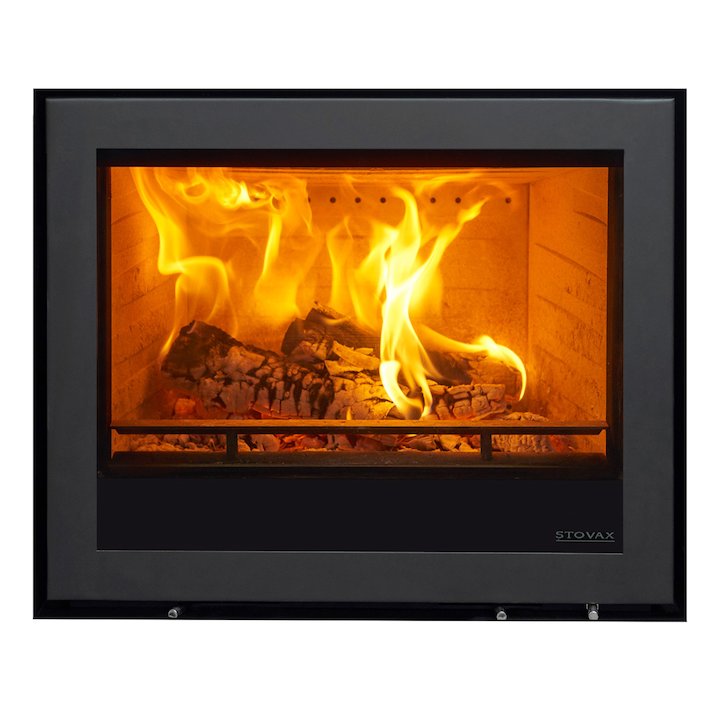 Stovax Elise 680 Wood Cassette Fire Black Frameless/Edge - Black
