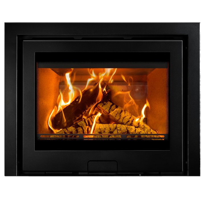 Di Lusso R6 Slimline Wood Cassette Fire Anthracite Three Sided Frame - Anthracite