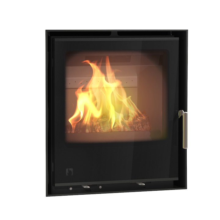 Arada I500 Multifuel Cassette Fire - Frontal Black Glass Frameless/Edge - Black Glass