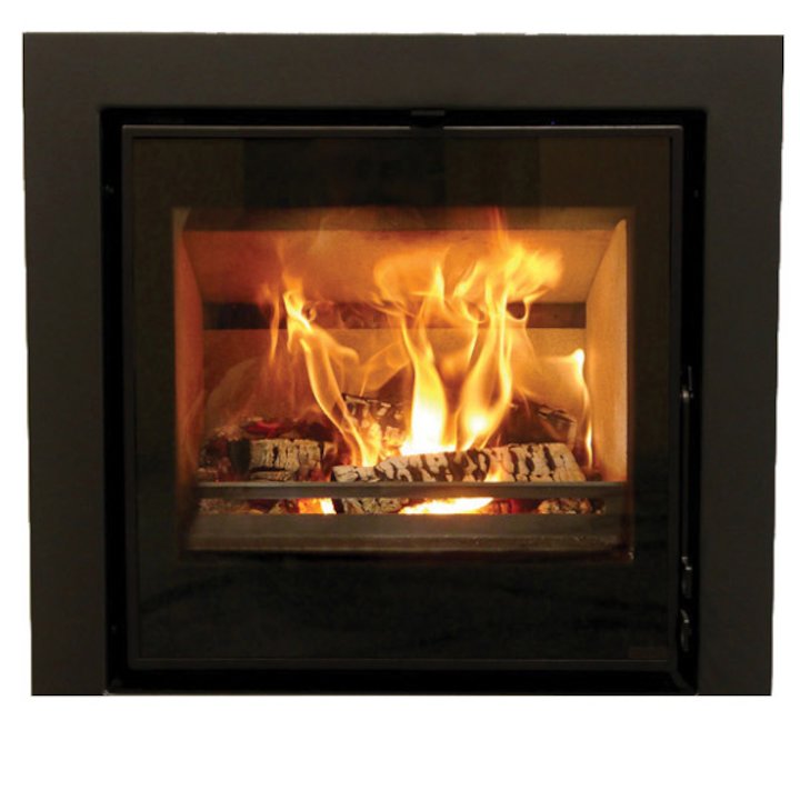 Pevex Serenity 50 Multifuel Cassette Fire - Frontal Black Three Sided Wide Frame - Black