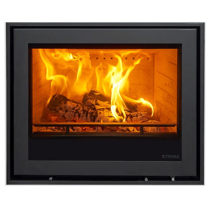 Stovax Elise 680 Multifuel Cassette Fire - Frontal Black Four Sided Edge+ Frame - Black