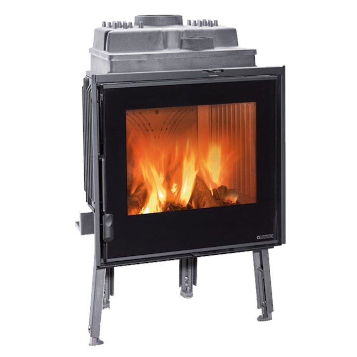 La Nordica Focolare Piano 60 Built-In Wood Fire - Frontal - Black