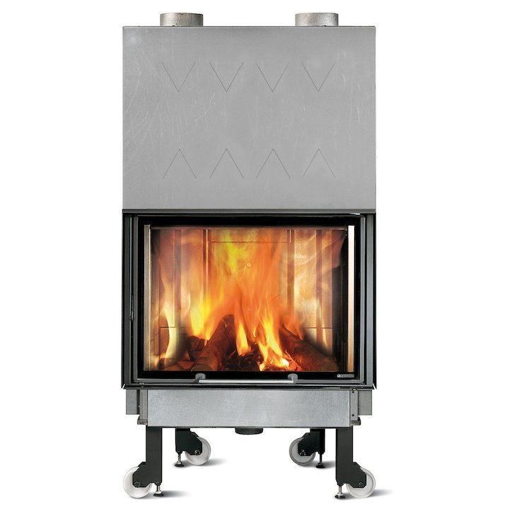 La Noridca Monoblocco Piano 750 Built-In Wood Fire - Frontal - Black