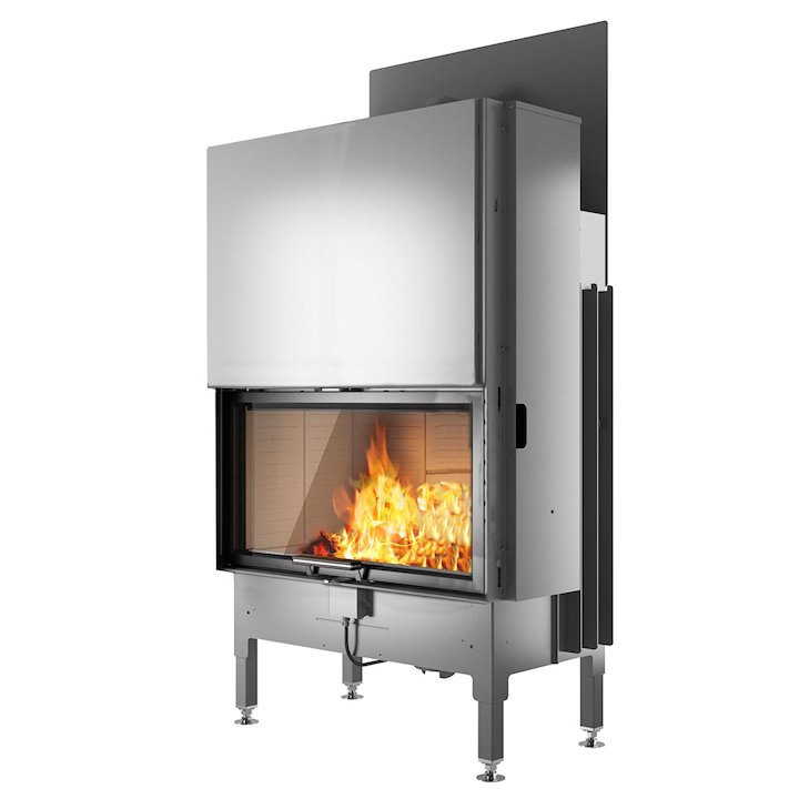 Rais Visio 1 Built-In Wood Fire - Frontal Black No Frame - Black