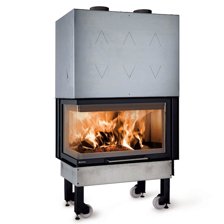 La Noridca Monoblocco Angolo 800 Built-In Wood Fire - Corner