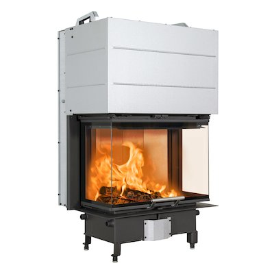 Scan 5004 Built-In Wood Fire - Three Sided Black No Frame