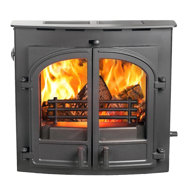 Hunter Telford 20B Multifuel Inset Boiler Stove Black Double Doors - Black