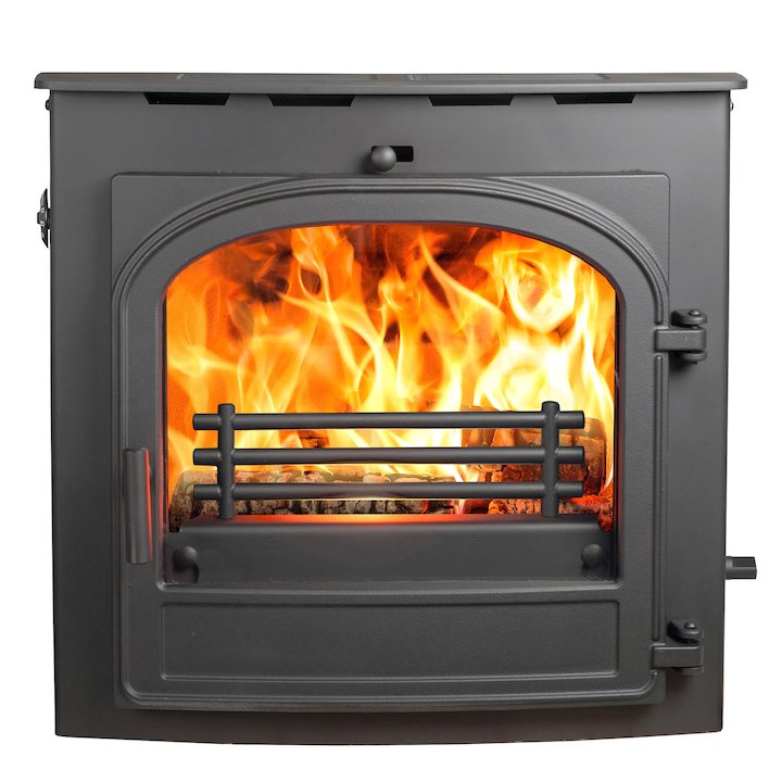 Hunter Telford 20B Multifuel Inset Boiler Stove Black Single Door - Black