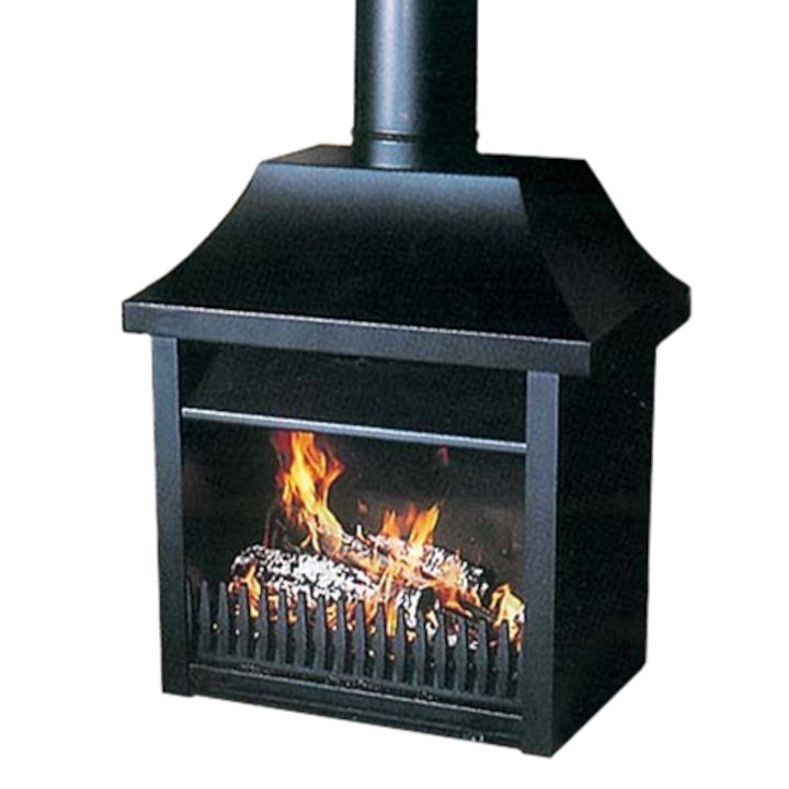 Flamewave Tortoise Model 6 Wood Open Convector Stove - Black
